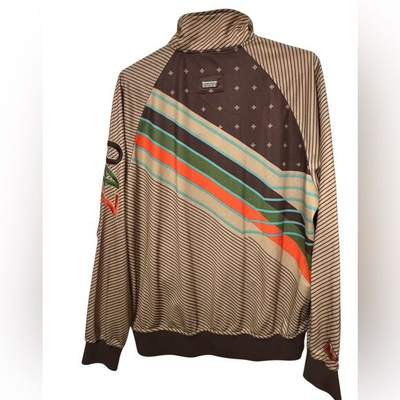 LRG Journey Retro End Streetwear Urban Tan Brown Track Jacket Men’s L - Picture 3 of 15
